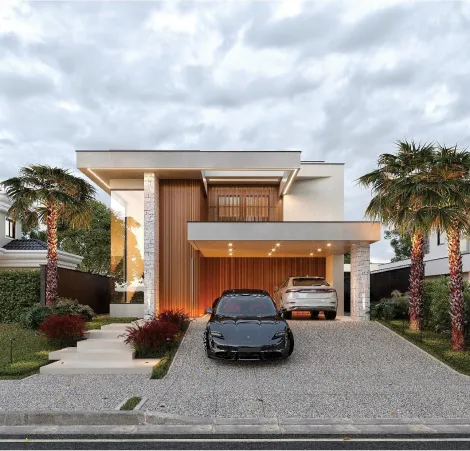 Sobrado de alto padrão à venda no Condomínio Royal Boulevard em Foz do Iguaçu/PR - 419m², 4 suítes e área de lazer exclusiva