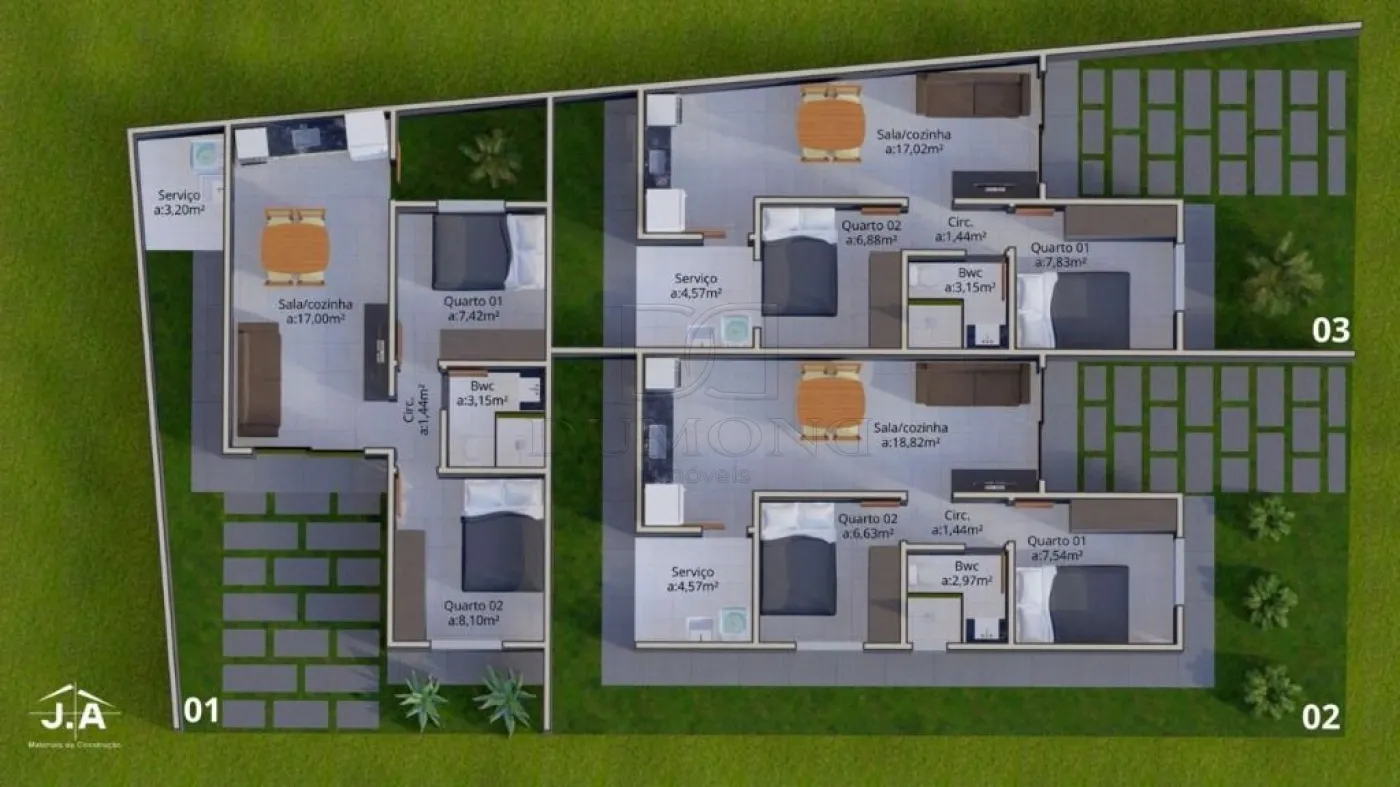 Casa com 2 dormitórios à venda com 46 m² por R$ 229.000 no Loteamento Residencial Lagoa Dourada em Foz do Iguaçu/PR