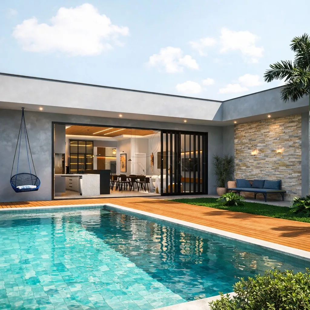 LINDA E ACONCHEGANTE CASA MOBILIADA À VENDA COM 300 M² EM FOZ DO IGUAÇU/PR