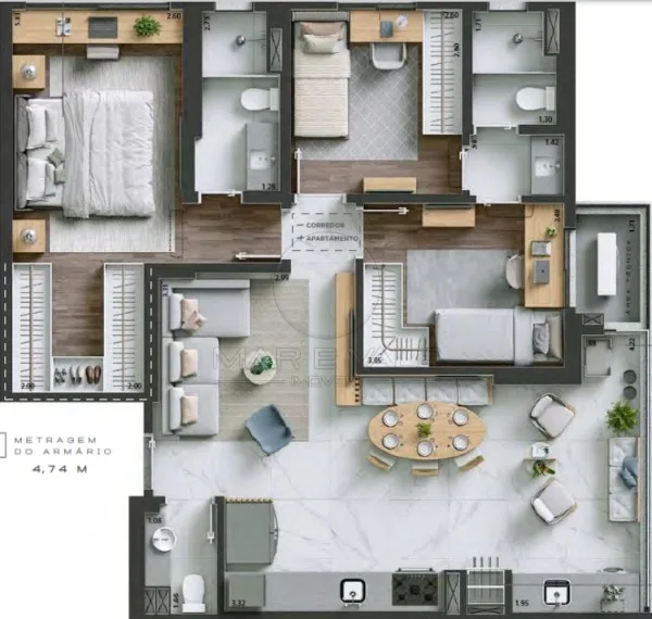 Comprar Apartamento / Padr&atilde;o em S&atilde;o Jos&eacute; dos Campos R$ 1.350.000,00 - Foto 2