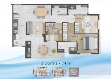 Apartamento com 3 dormit�rios localizado no bairro Campestre, em Santo Andr�.-