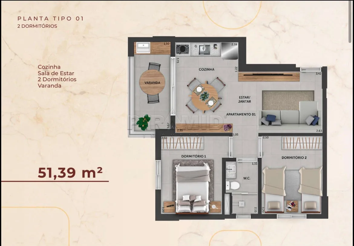Comprar Apartamento / Padr&atilde;o em Ribeir&atilde;o Preto R$ 438.203,35 - Foto 6