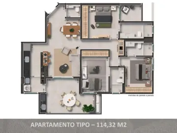 Ribeirao Preto Jardim Ana Maria Apartamento Venda R$967.000,00 Condominio R$600,00 3 Dormitorios 2 Vagas 