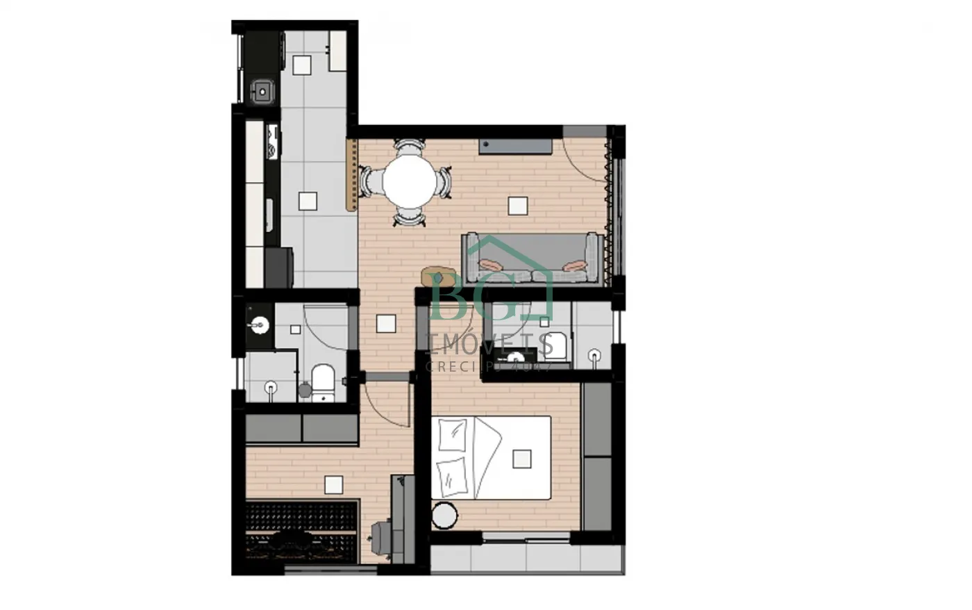 Apartamento, 2 quartos, 52 m² - Foto 8