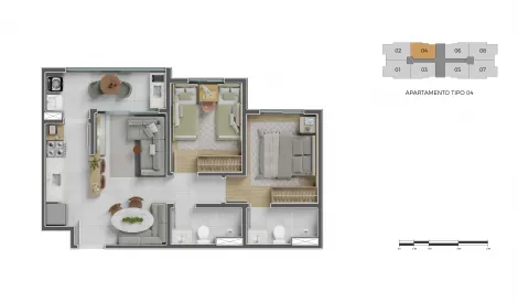 Sao Jose dos Campos Palmeiras de Sao Jose Apartamento Venda R$556.718,00 2 Dormitorios 1 Vaga 