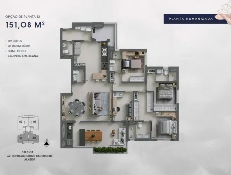 Ribeirao Preto Jardim Olhos D`Agua II Apartamento Venda R$1.200.000,00 3 Dormitorios 2 Vagas 
