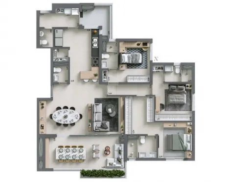 Ribeirao Preto Jardim Olhos D`Agua II Apartamento Venda R$1.400.000,00 3 Dormitorios 2 Vagas 