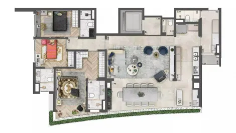 Sao Paulo Moema Apartamento Venda R$4.200.000,00 3 Dormitorios 2 Vagas Area construida 151.00m2