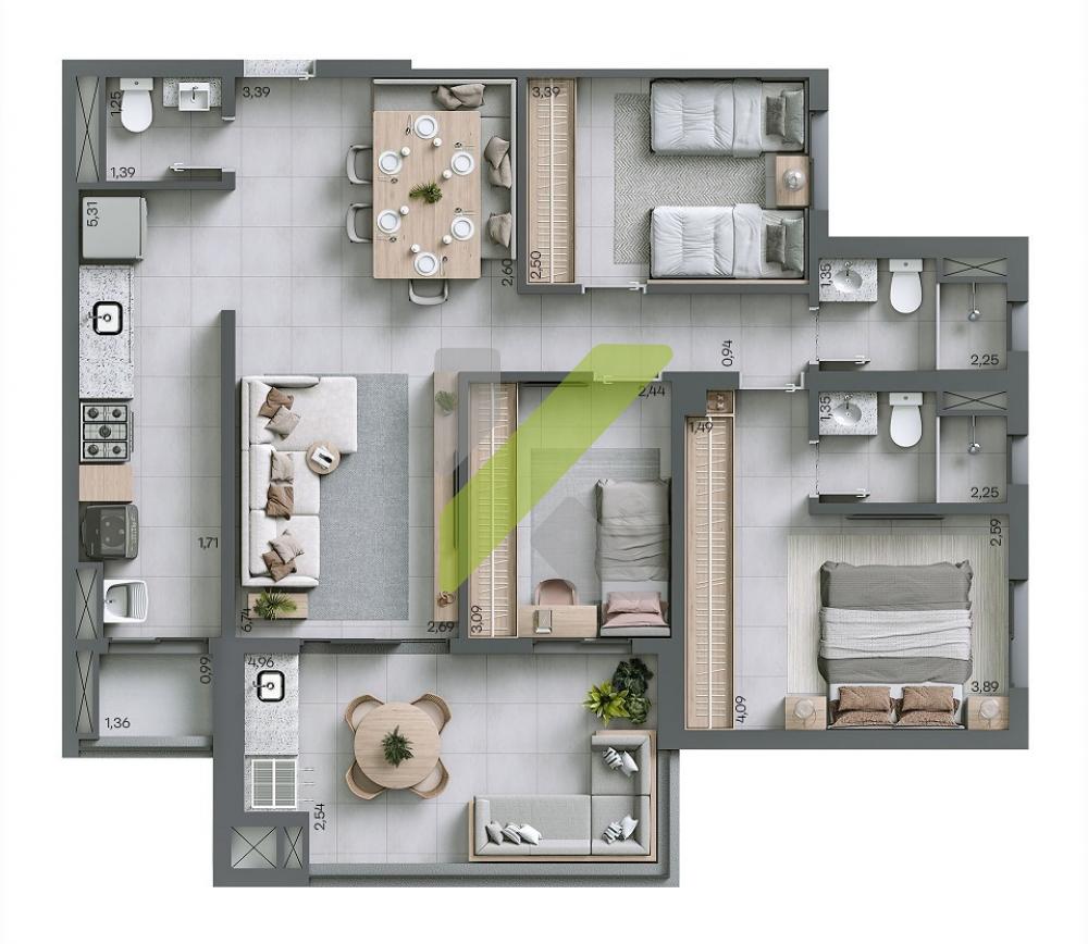 Comprar Apartamento / Kitchnet em Ribeir&atilde;o Preto R$ 500.000,00 - Foto 2