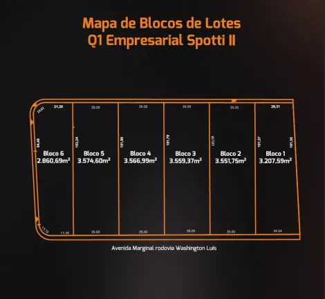 Sao Jose do Rio Preto Loteamento Empresarial Spotti II Terreno Venda R$3.718.897,00  Area do terreno 2860.69m2 
