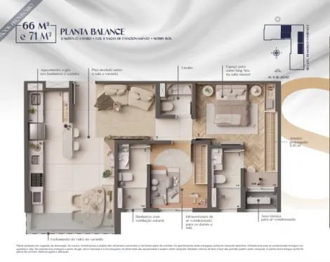 Sao Jose dos Campos Jardim Apolo Apartamento Venda R$770.000,00 Condominio R$400,00 2 Dormitorios 1 Vaga Area construida 71.00m2